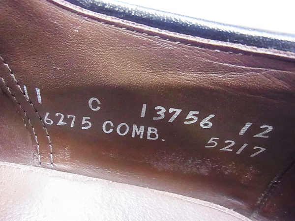 実際に弊社で買取させて頂いたALLEN EDMONDS/アレンエドモンド 革靴 ウィングチップ/11C の画像 6枚目