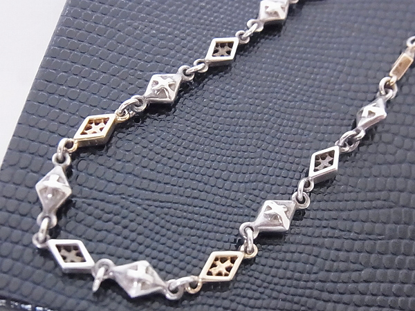 実際に弊社で買取させて頂いたローリーロドキン[11万↑]SV925×K18クロスチェーン L3816-700-2の画像 2枚目