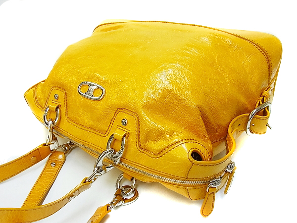 実際に弊社で買取させて頂いたceline/セリーヌ レザー ハンド/トートバッグ マスタードの画像 2枚目