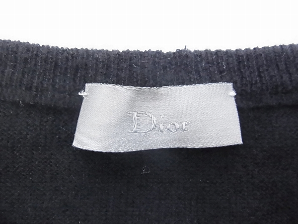 実際に弊社で買取させて頂いたDior Homme エディ期 06AW クラッシュ加工 カシミヤセーター Mの画像 2枚目