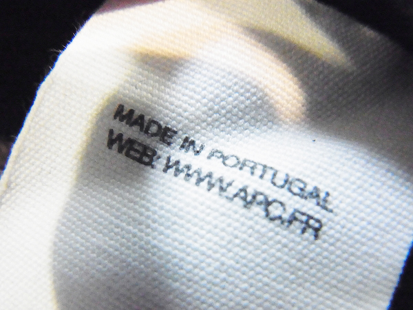 実際に弊社で買取させて頂いたA.P.C./アーペーセー 2トーンウール混ニットセーター 紺×灰/Sの画像 6枚目