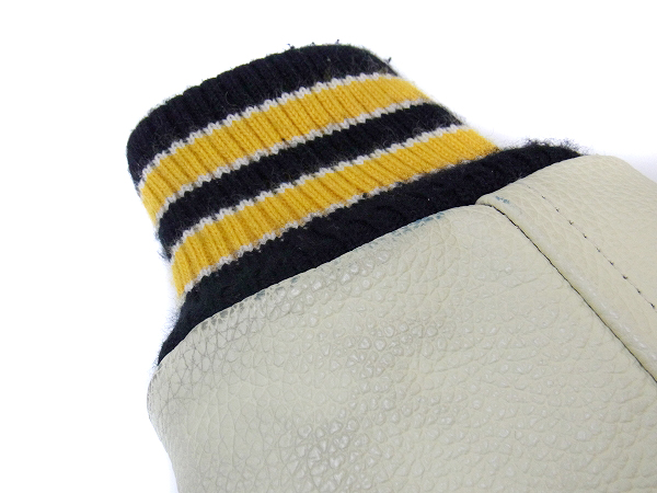 実際に弊社で買取させて頂いたFAT/エフエーティー 10TH 袖レザーメルトンスタジャン/TITCHの画像 7枚目