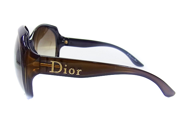 実際に弊社で買取させて頂いたChristian Dior/ディオール Glossy1 KIF CC サングラス 茶の画像 2枚目