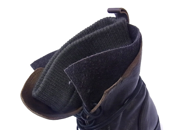 実際に弊社で買取させて頂いたアルフレッドバニスター ニットレイヤードブーツ ブラック/40の画像 8枚目