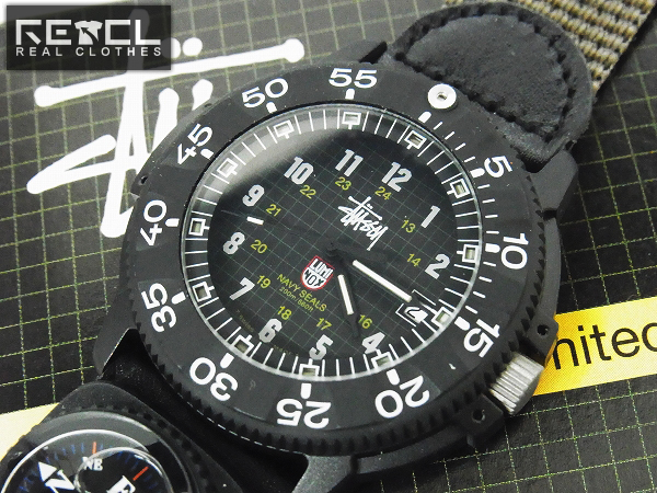 実際に弊社で買取させて頂いたステューシー×ルミノックス NAVY SEALS コラボ クォーツ腕時計
