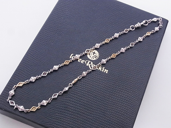 実際に弊社で買取させて頂いたローリーロドキン[11万↑]SV925×K18クロスチェーン L3816-700-2の画像 1枚目