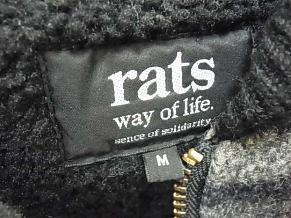 実際に弊社で買取させて頂いたrats/ラッツ WAY OF LIFE ウール混ジャケット チェック/Mの画像 2枚目