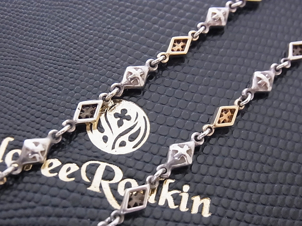 実際に弊社で買取させて頂いたローリーロドキン[11万↑]SV925×K18クロスチェーン L3816-700-2の画像 3枚目