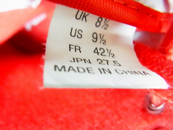 実際に弊社で買取させて頂いたPUMA/プーマ プーマキャットハイカットスニーカー 赤×白/27.5の画像 6枚目