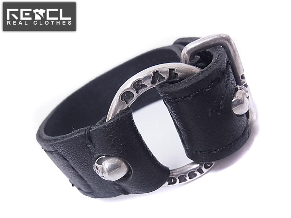 実際に弊社で買取させて頂いたDEAL DESIGN/ディールデザイン レザーブレスレット スカル 黒