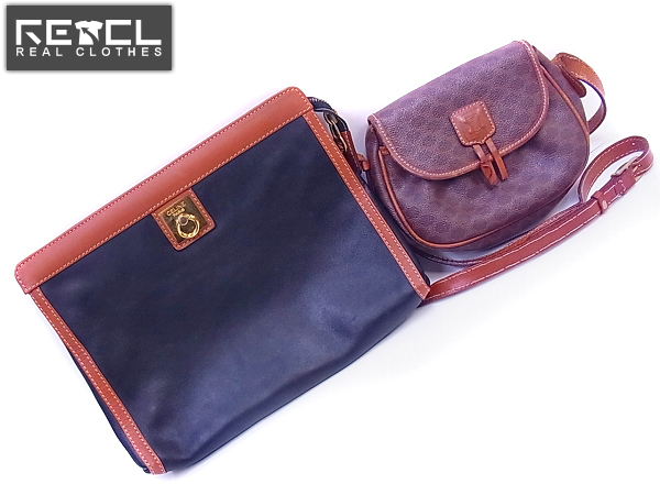 実際に弊社で買取させて頂いたCELINE/セリーヌ ショルダー/セカンドバッグ 黒/茶 2点セット