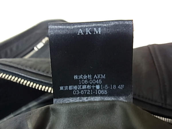 実際に弊社で買取させて頂いたAKM/エイケイエム 15AW ライダースジャケット 黒/B077-COW016/Mの画像 6枚目