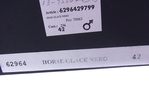 実際に弊社で買取させて頂いたアンドゥムルメステールHORSE GLACE NEROレースアップブーツ/42の画像 9枚目