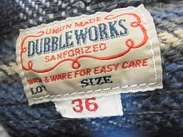 実際に弊社で買取させて頂いたDUBBLE WORKS/ダブルワークス ウエアハウス フランネルシャツ36の画像 2枚目