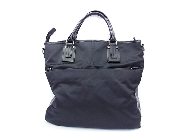 実際に弊社で買取させて頂いたLANVIN/ランバン 560103 2WAYデッキトートバッグ/ショルダー 黒の画像 5枚目