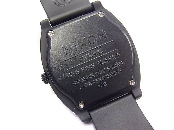 実際に弊社で買取させて頂いたNIXON/ニクソン THE TIME TELLER P アナログ腕時計 ブラックの画像 4枚目