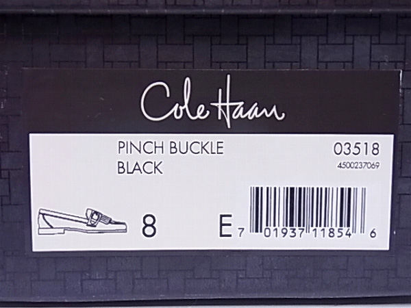 実際に弊社で買取させて頂いたCOLE HAAN/コール ハーン PINCH BUCKLE 03518 ブラック/8Eの画像 7枚目