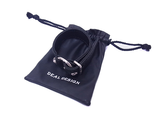 実際に弊社で買取させて頂いたDEAL DESIGN/ディールデザイン レザーブレスレット スカル 黒の画像 5枚目