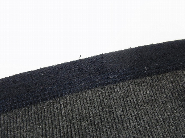 実際に弊社で買取させて頂いたA.P.C./アーペーセー 2トーンウール混ニットセーター 紺×灰/Sの画像 5枚目