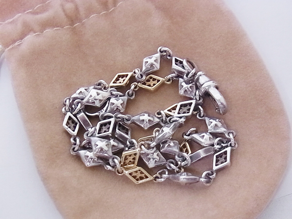 実際に弊社で買取させて頂いたローリーロドキン[11万↑]SV925×K18クロスチェーン L3816-700-2の画像 7枚目