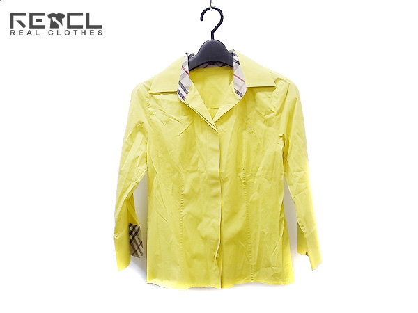 実際に弊社で買取させて頂いたBurberry LONDON/バーバリーロンドン 長袖シャツ イエロー/38