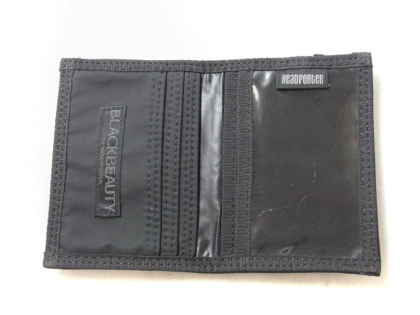 実際に弊社で買取させて頂いたHEAD PORTER/ヘッドポーター BLACKBEAUTY  カードケース/黒の画像 3枚目