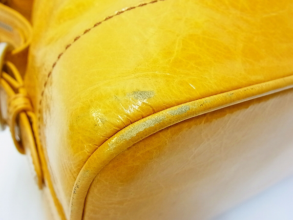 実際に弊社で買取させて頂いたceline/セリーヌ レザー ハンド/トートバッグ マスタードの画像 5枚目