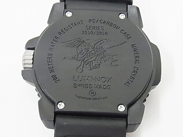 実際に弊社で買取させて頂いたLUMINOX/ルミノックス ネイビーシリーズ 3050/3950 ブラックの画像 5枚目