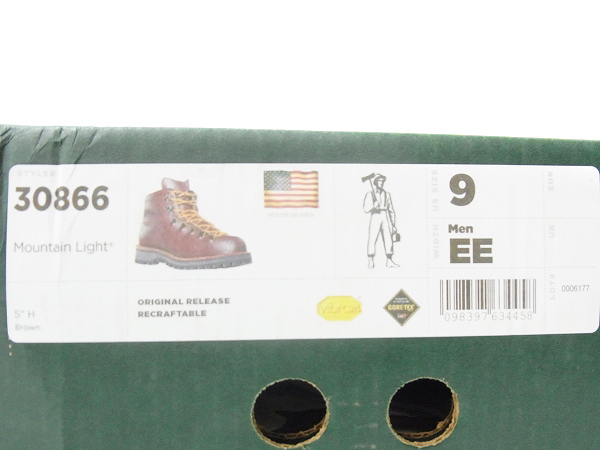 実際に弊社で買取させて頂いた[未使用]DANNER/ダナー マウンテンライト ブーツ 30866/US9の画像 5枚目