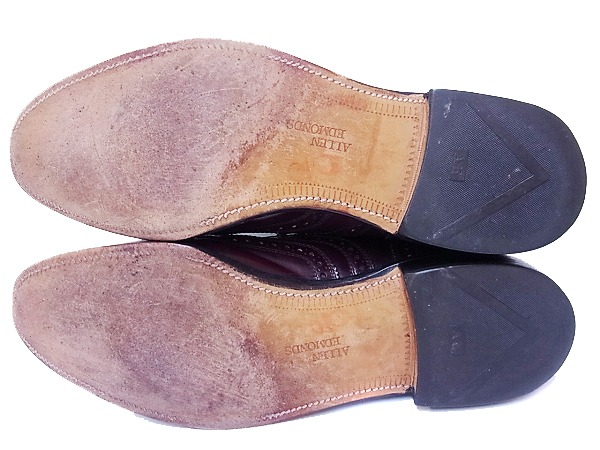 実際に弊社で買取させて頂いたALLEN EDMONDS/アレンエドモンド 革靴 ウィングチップ/11C の画像 4枚目