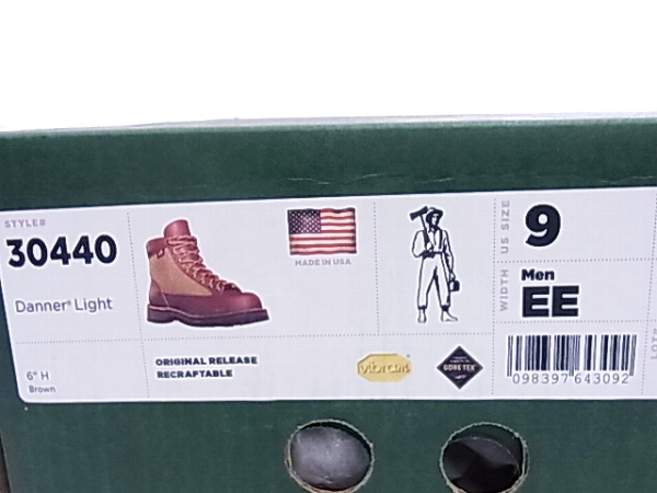 実際に弊社で買取させて頂いた[未使用]DANNER/ダナー ライト マウンテンブーツ30440 茶系/US9の画像 9枚目