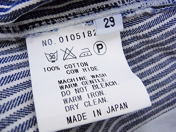 実際に弊社で買取させて頂いたFACTOTUM/ファクトタム ヒッコリーストレートワークパンツ 29の画像 3枚目