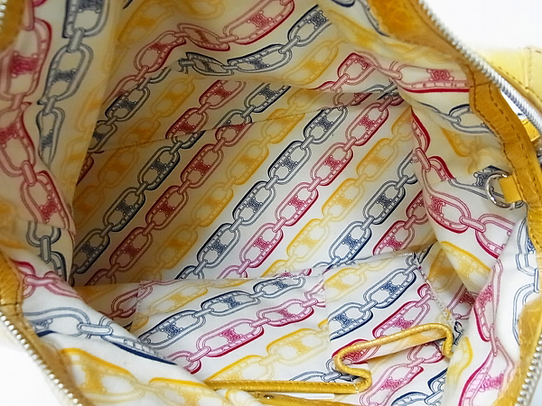 実際に弊社で買取させて頂いたceline/セリーヌ レザー ハンド/トートバッグ マスタードの画像 8枚目