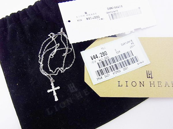 実際に弊社で買取させて頂いたLION HEART[4.1万↑] K10WG ダイヤクロスネックレス 04N14AW18の画像 8枚目