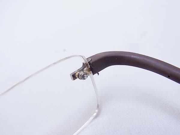 実際に弊社で買取させて頂いたTAG HEUER/タグホイヤー メガネフレーム/度入り 茶 TH3102の画像 6枚目