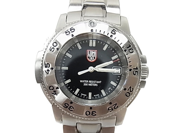 実際に弊社で買取させて頂いたLUMINOX/ルミノックス ネイビーシールズ 3202 JPN LTD 銀×黒の画像 1枚目