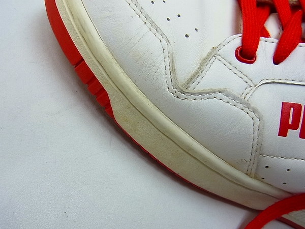 実際に弊社で買取させて頂いたPUMA/プーマ プーマキャットハイカットスニーカー 赤×白/27.5の画像 8枚目