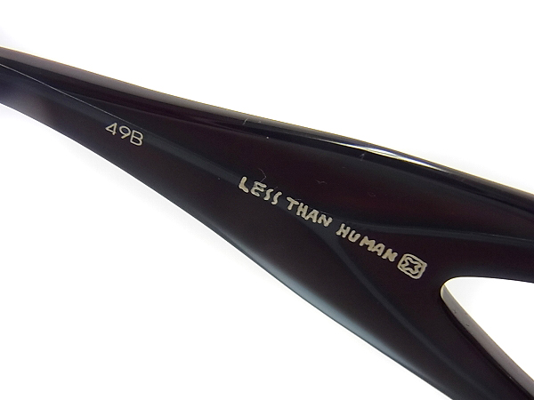 実際に弊社で買取させて頂いたLESS THAN HUMAN/レスザンヒューマン オーバルサングラス 赤の画像 5枚目