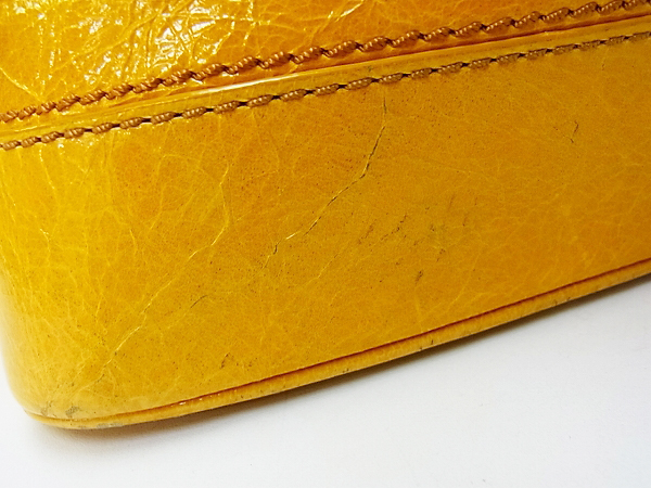 実際に弊社で買取させて頂いたceline/セリーヌ レザー ハンド/トートバッグ マスタードの画像 7枚目