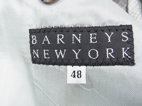 実際に弊社で買取させて頂いたバーニーズニューヨーク チェック柄 ジャケットセットアップ 48の画像 4枚目