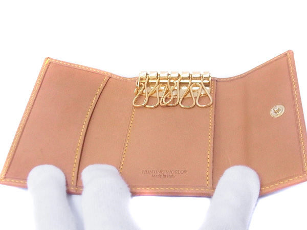実際に弊社で買取させて頂いたHUNTING WORLD/ハンティングワールド 6連 キーケース ブラックの画像 5枚目
