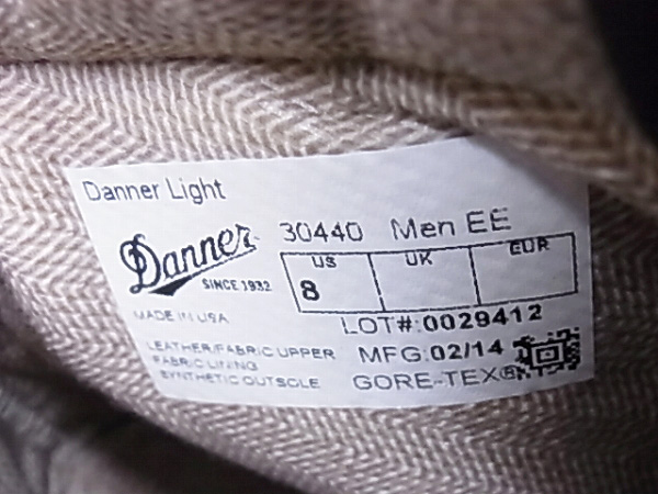 実際に弊社で買取させて頂いたDANNER/ダナー ライト マウンテン/トレッキングブーツ30440/US8の画像 6枚目