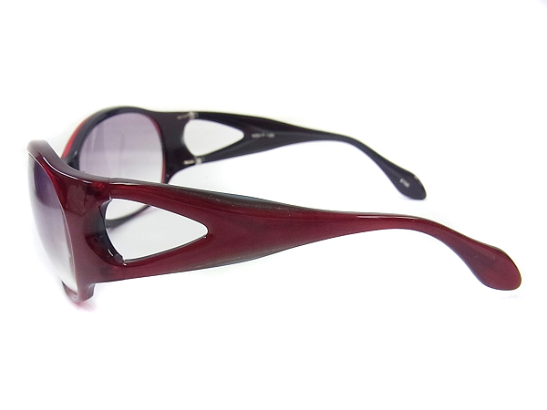 実際に弊社で買取させて頂いたLESS THAN HUMAN/レスザンヒューマン オーバルサングラス 赤の画像 2枚目