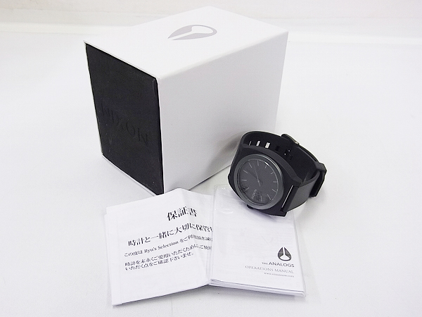 実際に弊社で買取させて頂いたNIXON/ニクソン THE TIME TELLER P アナログ腕時計 ブラックの画像 1枚目