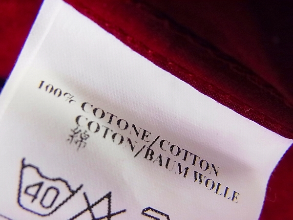 実際に弊社で買取させて頂いたCoSTUME NATIONAL/コスチュームナショナル 長袖シャツ 赤/44の画像 4枚目