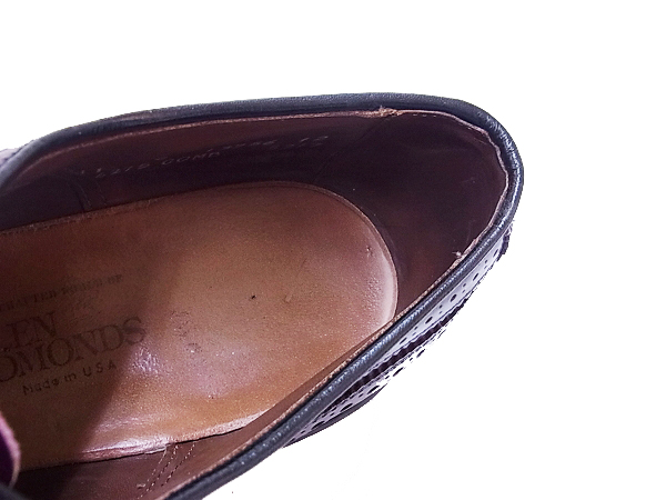 実際に弊社で買取させて頂いたALLEN EDMONDS/アレンエドモンド 革靴 ウィングチップ/11C の画像 5枚目