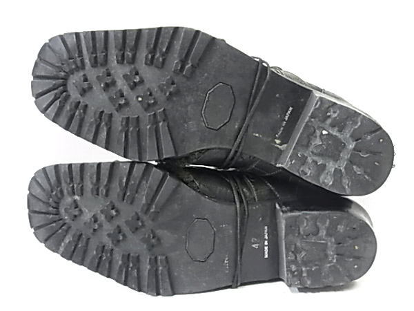 実際に弊社で買取させて頂いたアルフレッドバニスター レザー レイヤードブーツ ブラック 42の画像 4枚目