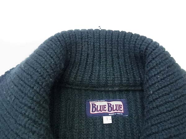 実際に弊社で買取させて頂いたBLUE BLUE/ブルーブルー ニットPコート 聖林公司 グリーン Sの画像 2枚目