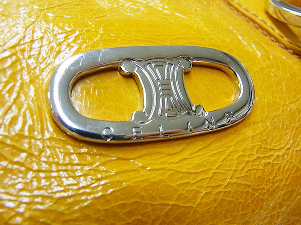 実際に弊社で買取させて頂いたceline/セリーヌ レザー ハンド/トートバッグ マスタードの画像 4枚目