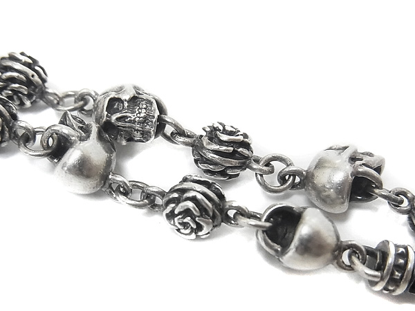 実際に弊社で買取させて頂いたディールデザイン[2.1万↑]スカルズ＆ローゼズブレスレットの画像 2枚目